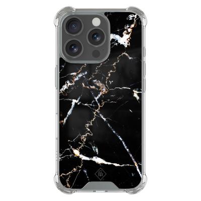 iPhone 16 Pro Max shockproof hoesje - Marmer zwart