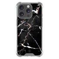 iPhone 16 Pro Max shockproof hoesje - Marmer zwart