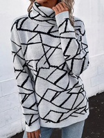 Geometric Yarn/Wool Yarn Casual Sweater - thumbnail