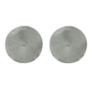 10x stuks ronde placemats zilver 38 cm van kunststof