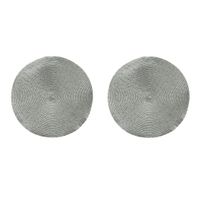 10x stuks ronde placemats zilver 38 cm van kunststof