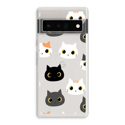 Katten: Google Pixel 6 Pro Transparant Hoesje