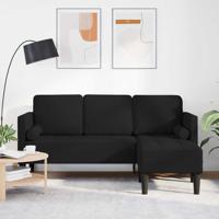 Bankstel Zwart 173 x 131 x 67 cm Stof