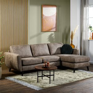 Haluta - Hoekbank Job - 258 x 155 x 83 cm - Taupe - Rechts