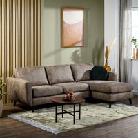 Haluta - Hoekbank Job - 258 x 155 x 83 cm - Taupe - Rechts