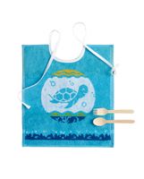 De Witte Lietaer slabbetje Turtle junior 32 x 40 cm katoen - thumbnail