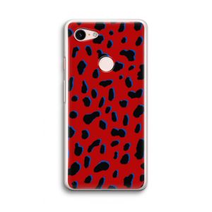 Red Leopard: Google Pixel 3 Transparant Hoesje