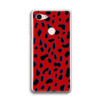 Red Leopard: Google Pixel 3 Transparant Hoesje
