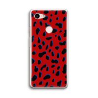 Red Leopard: Google Pixel 3 Transparant Hoesje