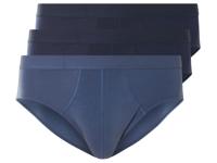 LIVERGY 3 heren onderbroeken plus size (Donkerblauw/blauw, XXL)