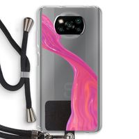 Paarse stroom: Xiaomi Poco X3 NFC Transparant Hoesje met koord