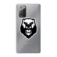 Angry Bear (white): Samsung Galaxy Note 20 / Note 20 5G Transparant Hoesje