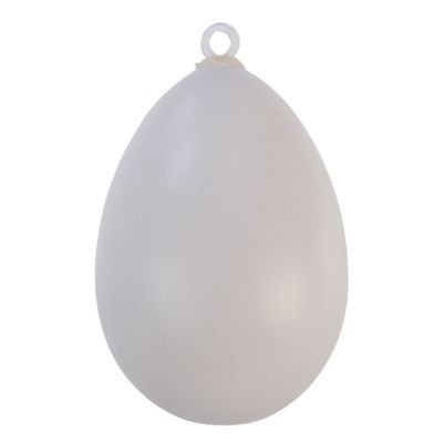 Hobby eieren - 10x - kunststof - wit - D4 x H6 cm - paasdecoratie Hobby eieren - 10x - kunststof - wit - D4 x H6 cm - paasdecoratie