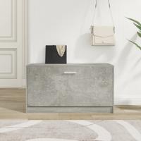 VidaXL Schoenenbank 80x24x45 cm bewerkt hout betongrijs