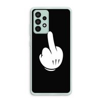 Middle finger black: Samsung Galaxy A52s 5G Transparant Hoesje