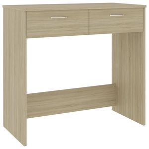 vidaXL Bureau 80x40x75 cm bewerkt hout sonoma eikenkleurig