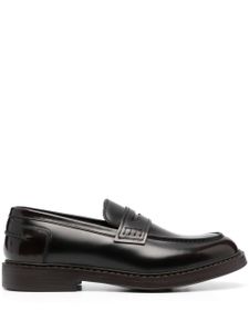 Doucal's penny-slot leather loafers - Marron