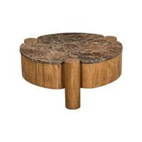 Giga Meubel - Salontafel Rond Marmer 75cm - Naturel Mangohout