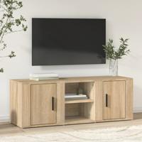 Tv-meubel 100x31,5x35 cm bewerkt hout sonoma eikenkleurig Tv-meubel 100x31,5x35 cm bewerkt hout sonoma eikenkleurig