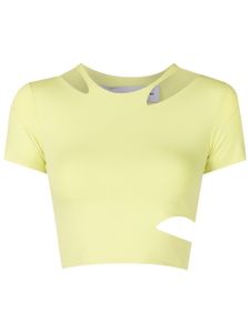 Gloria Coelho t-shirt crop à découpes - Vert