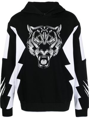 Plein Sport hoodie à motif tigre - Noir
