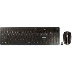 CHERRY DW 9100 SLIM toetsenbord RF-draadloos + Bluetooth QWERTY Amerikaans Engels Zwart