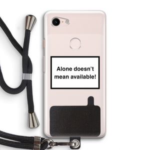 Alone: Pixel 3 Transparant Hoesje met koord