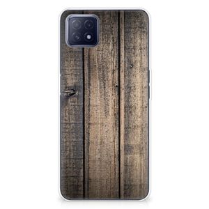 OPPO A53 5G | OPPO A73 5G Bumper Hoesje Steigerhout