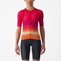 Castelli Climber's 4.0 korte mouw fietsshirt rood/oranje dames M