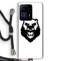 Angry Bear (white): Xiaomi Mi Mix 4 Transparant Hoesje met koord