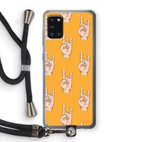 Rock: Samsung Galaxy A31 Transparant Hoesje met koord