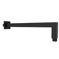 Plieger Napoli douchearm wandmontage voor hoofddouche vierkant 33cm mat zwart 800084BLACK - thumbnail