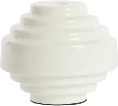 Light & Living kandelaar rvs wanhati 13x10.5cm wit