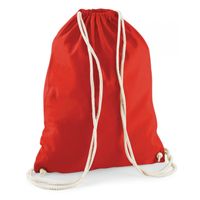 10x stuks sport gymtas rood met rijgkoord 46 x 37 cm van katoen