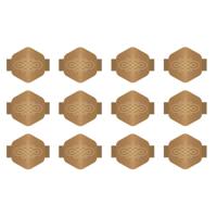 We R Makers • charm staples hexagon with knot emboss copper 12pcs