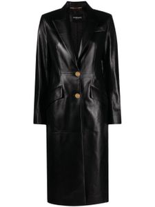 Versace trench en cuir - Noir