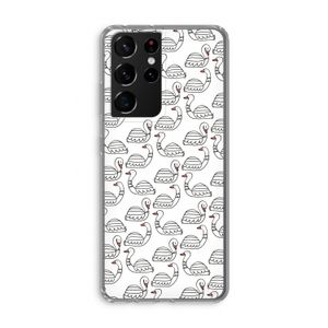 Zwanen: Samsung Galaxy S21 Ultra Transparant Hoesje