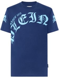 Philipp Plein t-shirt en coton à logo imprimé - Bleu