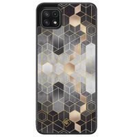 Samsung Galaxy A22 5G hoesje - Grey cubes