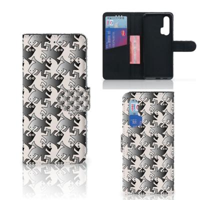 Honor 20 Pro | Telefoonhoesje | Met pasjeshouder | Salamander Grey