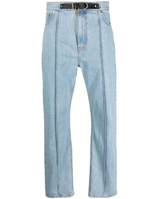 JW Anderson jean droit à détail de cadenas - Bleu