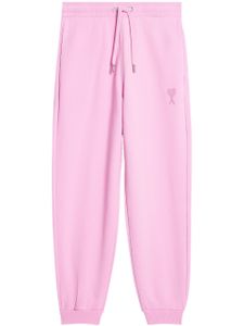 AMI Paris pantalon de jogging en coton à logo brodé - Rose