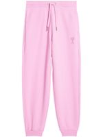 AMI Paris pantalon de jogging en coton à logo brodé - Rose