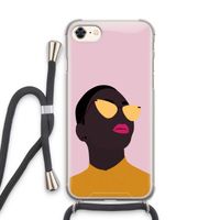 Yellow glasses: iPhone 8 Transparant Hoesje met koord