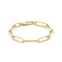 14k Gouden Paperclip Armband 7 mm - 19 cm met Karabijnsluiting