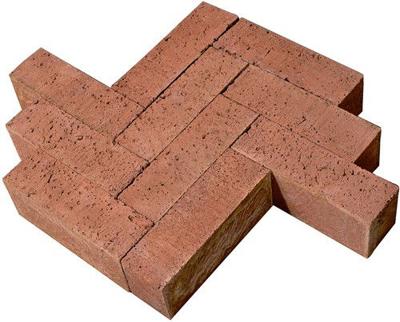 Stenen dikformaat zonder vellingkant Roodbruin 21 x 7 x 8 cm - Gardenlux
