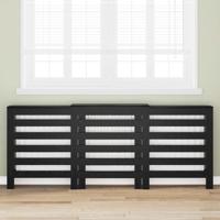 Radiatorafdekking Zwart Eiken 205 x 21.5 x 83.5 cm