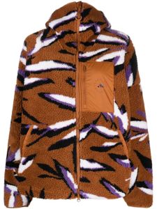 adidas by Stella McCartney veste en polaire imprimée à fermeture zippée - Marron