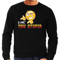 E is MC2 You stupid emoticon fun trui heren zwart 2XL (56)  - - thumbnail