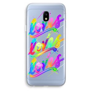 Loves: Samsung Galaxy J3 (2017) Transparant Hoesje